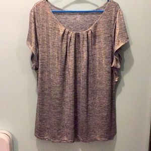 GREY SHIMMER TOP SIZE 3X